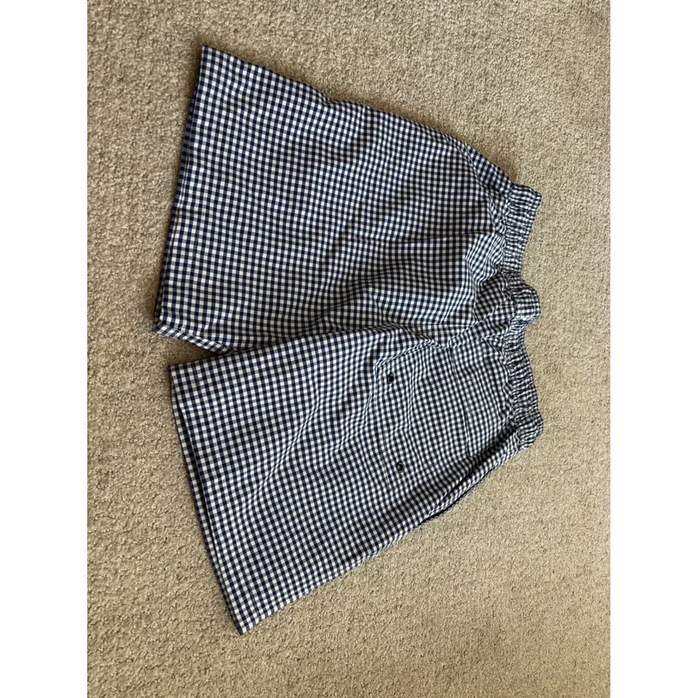 Brooks Brothers Swim Trunks Small Navy White Gingham Preppy Mesh Lined Shorts